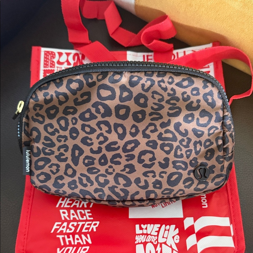lululemon athletica Leopard Print Crossbody Bag - Brown/Black